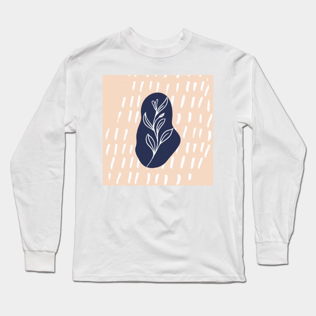 Abstract Mid Century Summer Shapes Long Sleeve T-Shirt by NJORDUR